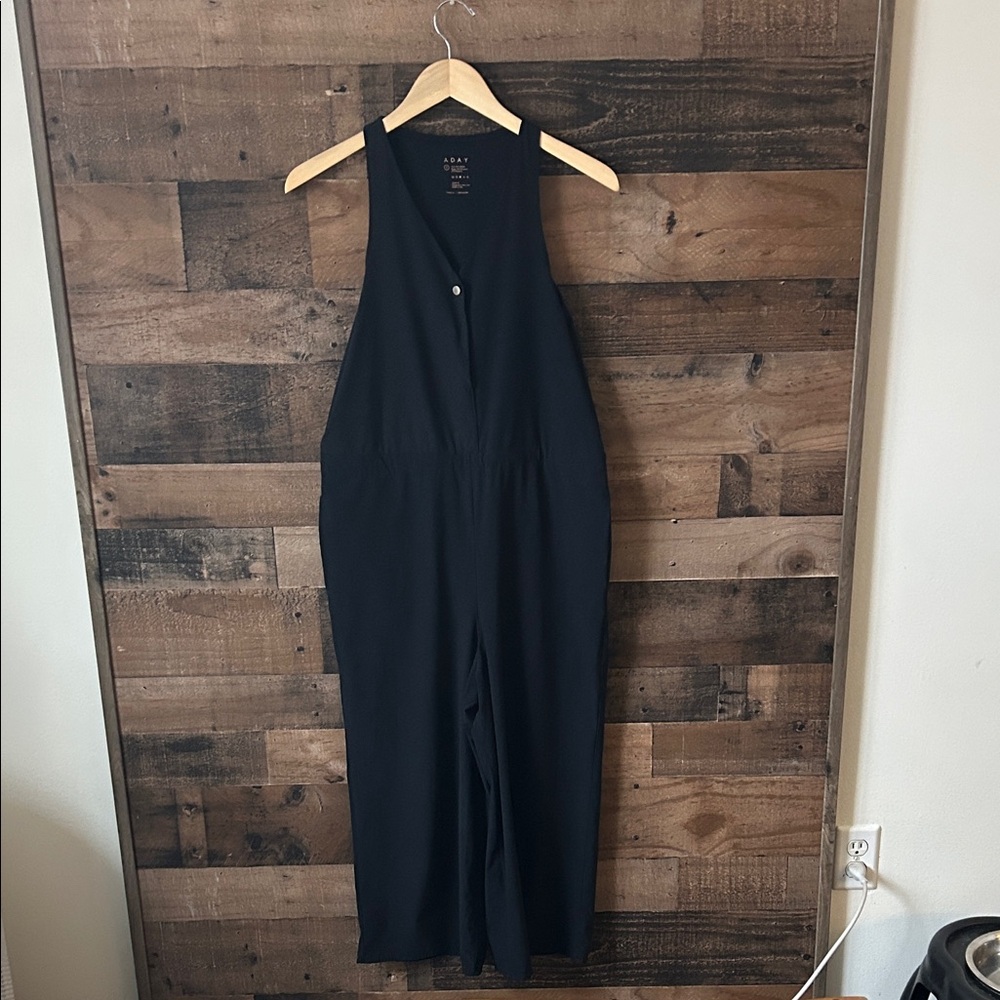 ADAY “Jump In” Jumpsuit Small Black Sleeveless Blogger Favorite - Sold Out